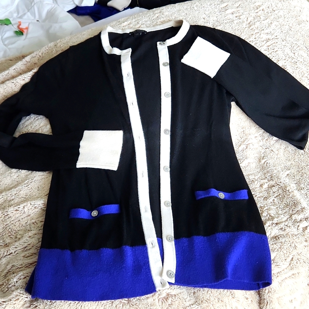 Ann Taylor Colorblock Cardigan